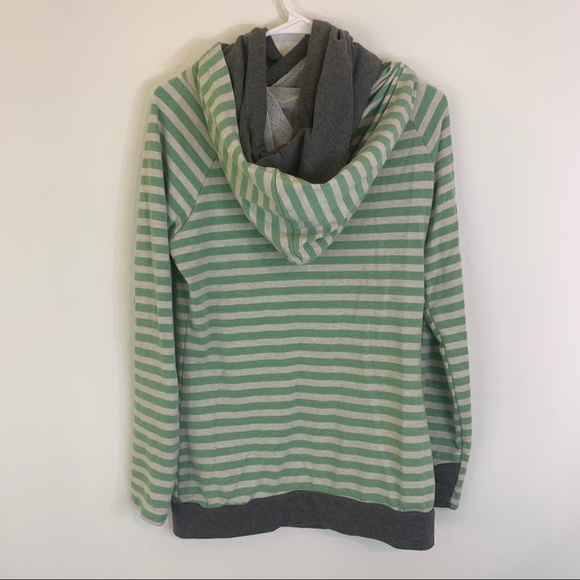 & Asymmetrical Zipper Double Hooded Sweatshirt - Picture 9 of 14